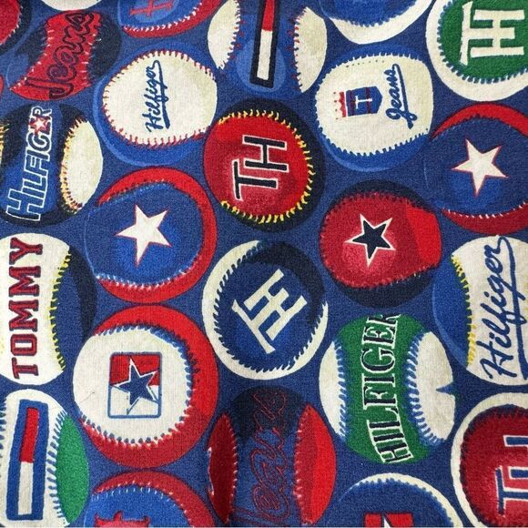 Vintage Tommy Jeans All Over AOP Baseball Button Shirt 90s Streetwear Size XL - Picture 4 of 12